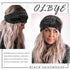 Olbye Wide Boho Headbands for Women, Knotted Turban Hair Accessories, Non-Slip Cotton Head Scarfs for Yoga