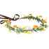 MOSTORY Fairy Leaf Crown Headband – Yellow Mushroom Woodland Headpiece Tiara for Women, Girls, Toddlers, Bridal, Cosplay