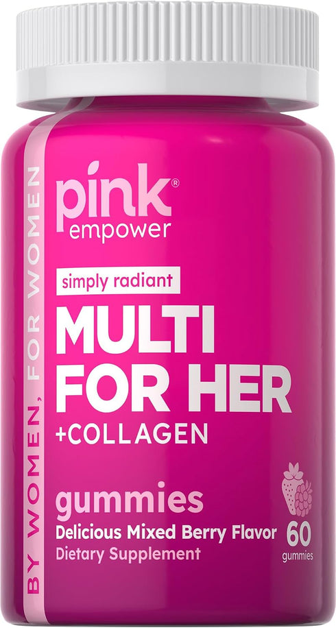 PINK Multivitamin Gummies for Women | Non-GMO & Gluten Free | Plus