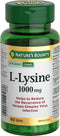 L-Lysine - 1000 mg, 60 Tablets by Nature's Bounty