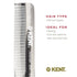 Kent 20T Black Graphite Folding Pocket Comb, Handmade Fine Tooth Hair Comb for Men, Beard, and Mustache