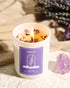 Set 2 Pack 14oz AOOVOO Lavender Scented Candle - Aromatherapy Candle with Crystals Inside, Soy Candles for Home