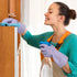Cleanbear Rubber Gloves without Smell Reusable Househould Gloves Latex Free Gloves for Dish Washing and Home Cleaning 3 Pairs of Cleaning Gloves with 3 Colors for Different Ways