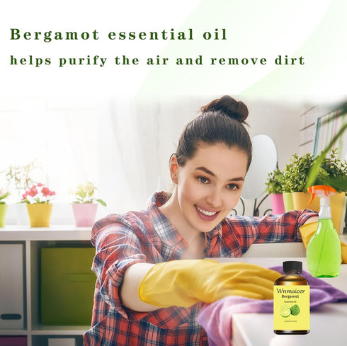Bergamot Essential Oil 4 Fl Oz - Pure Aromatherapy Oil for Diffuser, Laundry, Massage, Hair, DIY & Skin Care 120 ml