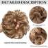 SARLA 2PCS Messy Hair Bun Hair Pieces, Wavy Curly Synthetic Updo Fake Scrunchies Ponytail Extension, Dirty Blonde