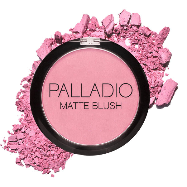 Palladio Matte Blush, Berry Pink, Flawless Velvety Coverage, Soft Matte Look, Even Finish, Effortless Blending Makeup