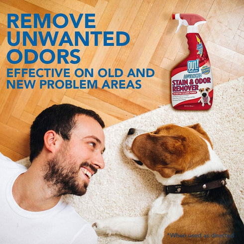 OUT! PetCare Advanced Stain and Odor Remover, Pro-Bacteria Enzyme Formula, 32 oz (Pack of 2)