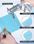 100 Pack Resealable Packaging Bags, Double-Sided Color Smell Proof Bags for Food Storage, Flat Bags (Blue, 2.7" x 3.8")