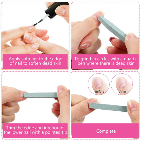 Mudder 8 Pcs Stone Nail File Pumice Stick, Nail Cuticle Pusher Rock File for Home Salon Toenail Buffing