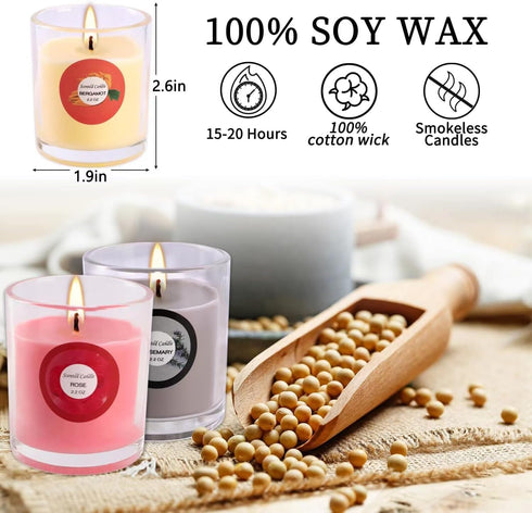 WPONSZU 40pack Set Friends,2 OZ Scented Candles Gift,Natural Soy Wax Jar Candles,Small Portable Tin Candles