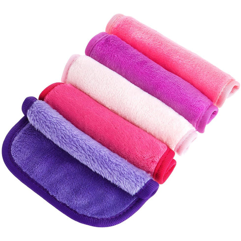 5PCS Makeup Remover Cloths, Microfiber Reusable Washcloths for Eye Skincare, Remove Cosmetic Rags for All Skin Types