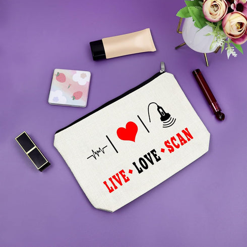Sonographer Makeup Bag Gifts for Women, Thank You Gift for Friends, Retirement Gift for Her, Travel Pouch