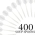 Plasticpro Cutlery 400 Mediumweight White Disposable Plastic Soup Spoons