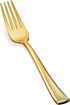 200 Gold Plastic Silverware Set - Plastic Gold Cutlery Set - Disposable Flatware Gold - 100 Gold Plastic Forks, 50 Gold Plastic Spoons, 50 Gold Cutlery Knives Heavy Duty Silverware for Party Bulk by Tepco Settings