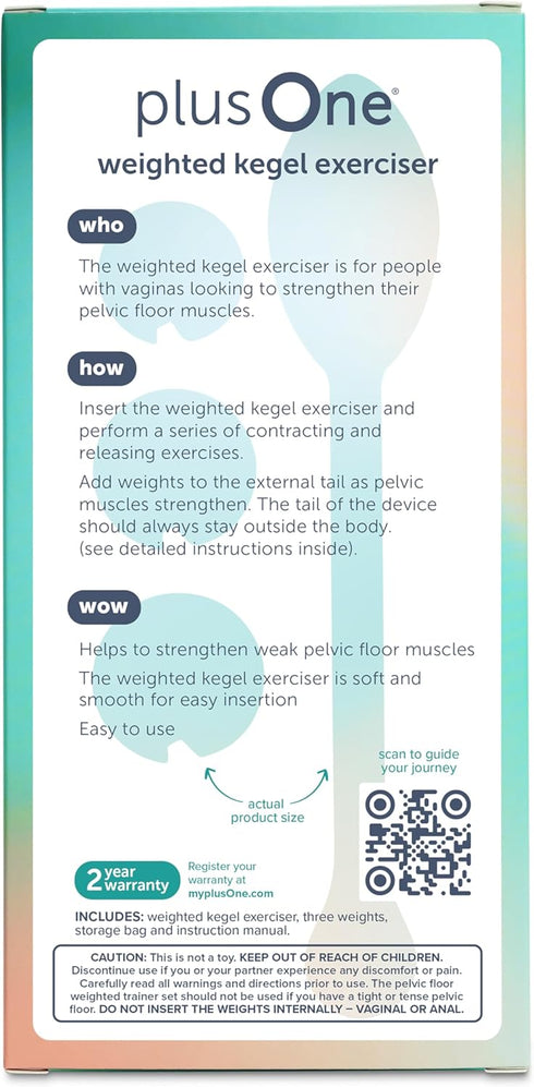 plusOne Kegel Trainer, Pelvic Floor Exercises