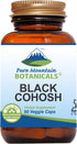 Pure Mountain Botanicals Black Cohosh Capsules - 90 Vegan Kosher Caps - 500mg Wild Black Cohosh Root for Menopause