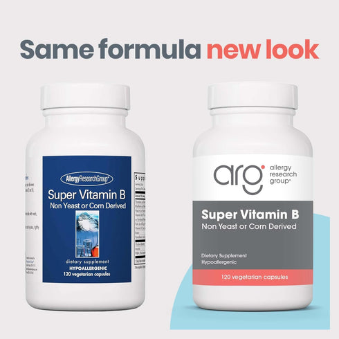Allergy Research Group Super Vitamin B Complex, 120 Count Vegetarian Capsules