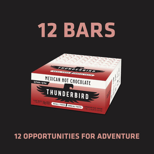 Thunderbird Bars Energy Snack, Gluten-Free with Protein, Healthy Real Food, Vegan Paleo Non-GMO, No Added Sugar,