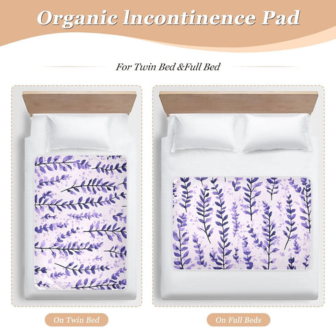 miaozhen 52" 34" Lavender Floral Extra Large Resuable Toddler Mattress Pads Soft Absorbent Baby Diaper Changing Pad