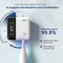 UV Toothbrush Sanitizer Holder & Cleaner with LED Clock Display & Hot Air Drying Wall-Mounted UV Tooth Brush Holder