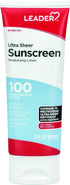 Leader Travel Sunscreen SPF 100+, Ultra Sheer Dry-Touch Water Resistant Lotion, 3 Fl Oz