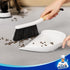 MR.SIGA Portable Dustpan and Brush Set, Cleaning Brush and Dustpan Combo with Bamboo Handle