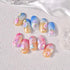 5D Summer Nail Art Stickers, Embossed Ocean Nail Decals Seashell Starfish for Luxurious Summer Nail Design Decoration