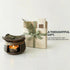 Zen Incense Burner Kit,Ceramic Aromatherapy Burner for Cedar Essential Oil Burner,Tea Light Teapot Warmer Candle Holder