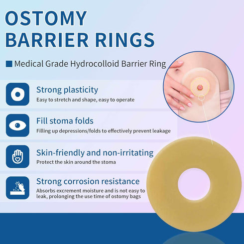 ovand 2 mm 10) Ostomy Barrier Rings - Ostomy Supplies - Thickness Moldable Ostomy Rings Medical Grade Hydrocolloid