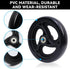 MY MIRONEY 2PCS Black Wheel Replacement Glide Caps for Wheelchairs, Walkers, PVC Front Wheels with Mounting Screws