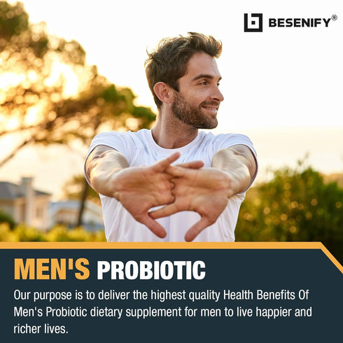 Probiotics for Men, 500 Billion CFUs, 30-Days Supply, 12 Strains for Digestive Health