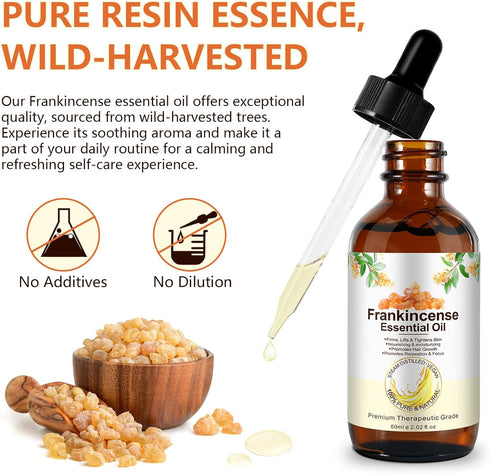 ITSDAWN 2.02 Fl.Oz Frankincense Essential Oil, Premium Frankenstein Oil Essential Oil for Face, Hair Care, Body, Home