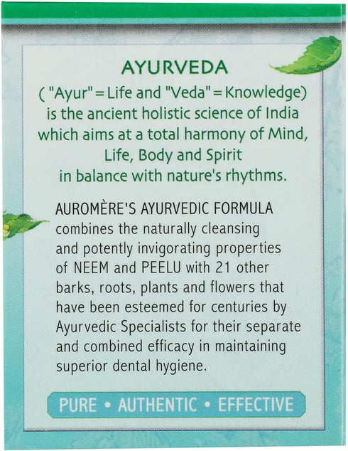 Auromere Toothpaste Jar, Pack of 1, 4.16 oz