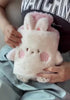 Winatehr Rubber hot Water Bottle Cute Pink Bunny Plush with Cover, Warm Compress Menstrual crampbest Period Pain