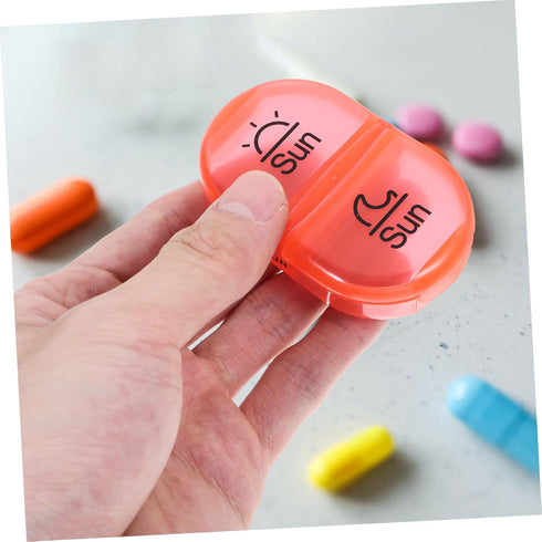 KALLORY Portable Weekly Medicine Organizer Tight Seal Travel-Friendly Pill Case for Vitamins and Medication Compact