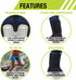 Pro-Tec Athletics Achilles Sleeve with Dual Gel Compression Strips, Achilles Tendon Support for Tendinitis Relief