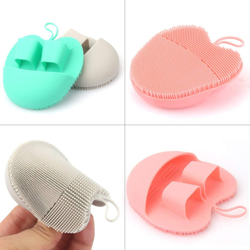 INNERNEED Soft Silicone Facial Cleansing Brush Set, Gentle Exfoliating Scrubber Pad, Pack of 3