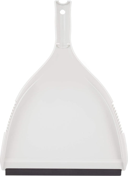 Superio Clip-On Dustpan - Heavy Duty Plastic, Easy Grip Dust Pan with Rubber Edge, 2-Pack