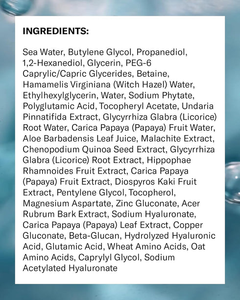 Then I Met You Living Sea Cleansing Tonic, Face Toner & Makeup Remover with Deep Sea Water, 6.08 oz, Vegan & Clean