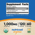 Nutricost Saw Palmetto 1000mg, 120 Capsules - CCOF Certified Made with Organic Saw Palmetto, Vegetarian Friendly, 60 Servings, 500mg Per Capsule, Gluten Free