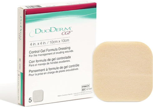 ConvaTec DuoDERM Control Gel Formula 4"x4" Hydrocolloid Sterile Adhesive Dressing, Medical Grade, Latex-Free,