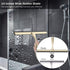 OPERNEE 14 Inches Shower Squeegee with Self Adhesive Hook, Stainless Steel Squeegee Cleaner, All-Purpose Window Scraper