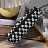 Makeup Bag Checkered Cosmetic Bag - Black Makeup Pouch with Large Capacity and Makeup Brushes Storage Bag