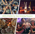 Clinquant Gold Striped Paper Drinking Straws - 100 Pcs Disposable Party Straws in Kraft Box for Weddings