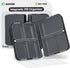 AUVON Travel Pill Organizer, Folding Design with 7 Compartments, Portable Pill Box for Pocket Bag, Black