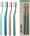 Jordan Green Clean Manual Toothbrush - Soft Bristles, Sustainable Scandinavian Design, Mixed Colors, 4 Units