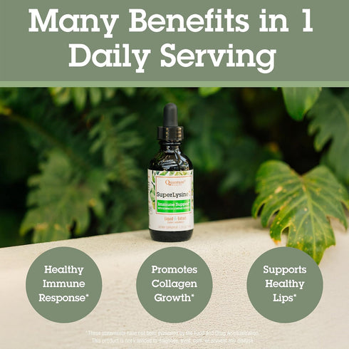 SuperLysine+ Liquid Immune Support Supplement, Quantum Health, 2 Ounce, Powerful Daily Wellness Blend