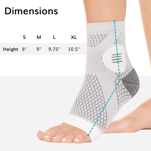 BraceAbility Neuropathy Socks for Women and Men, Toeless Compression Foot Socks for Peripheral Neuropathy, Diabetic,