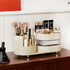 Rotating Makeup Organizer for Vanity - 3 Layer Storage with Brush Holder and Drawer for Cosmetics