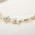 SWEETV Gold Flower Girl Headpiece, Crystal Floral Girls Headband for Wedding, Birthday Party, Photography